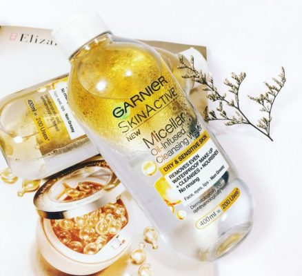 Nước Tẩy Trang Garnier Skin Active Oil Infused Micellar Phù Hợp Với Mọi Loai Da đặc Biệt Là Da Khô