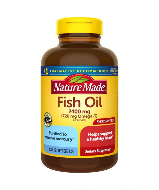 Viên Uống Dầu Cá Nature Made Omega 3 Fish Oil 2400mg